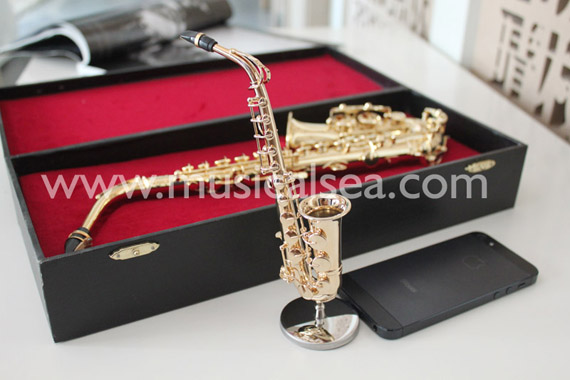 Miniature Golden Saxophone Musical Instrument